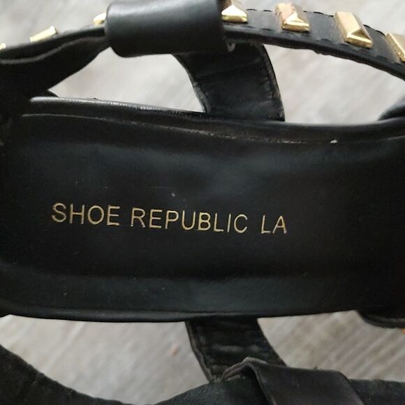 shoe republic la platform gladiator grommet  5.5" heels  Sz 8.5 - Picture 5 of 6